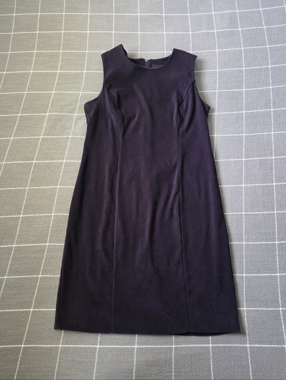 Vtg 90s Sag Harbor Petite Shift Dress Velour Office Siren